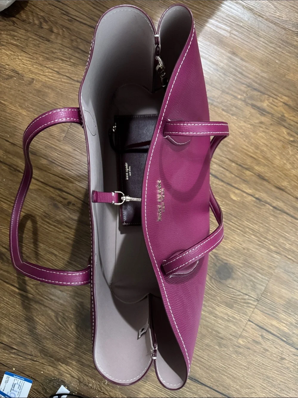 kate spade Magenta Pebbled Leather Tote